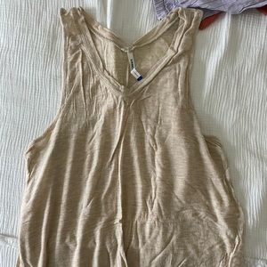 Tan long tank top